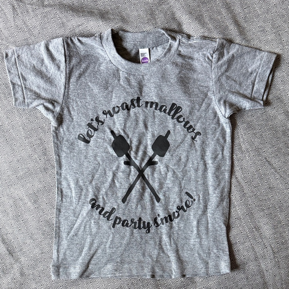 American Apparel Gray Kids T-Shirt with Fun Print